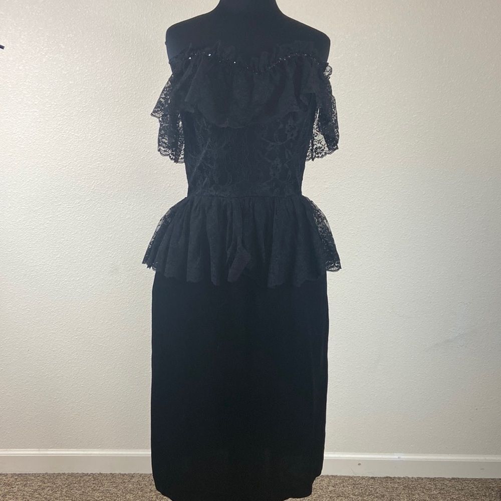 VTG Jolie Madame A Division Of Leo Dinerman Inc Lace Women Dress Size 11/12